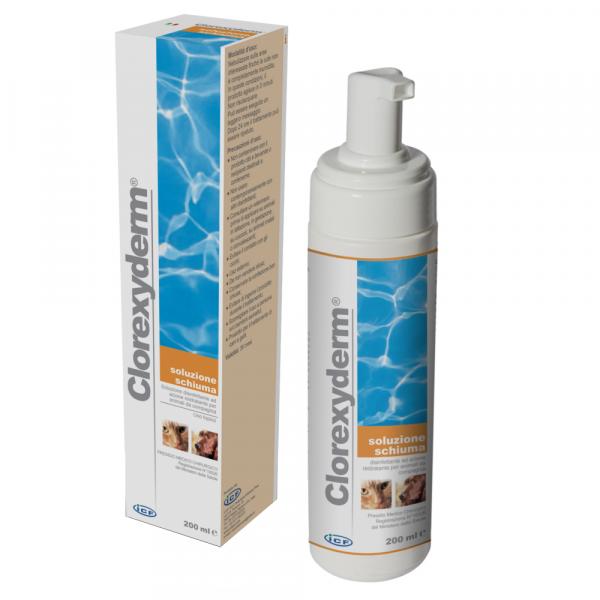 Clorexyderm Foam - Płynny roztwór do pielęgnacji włosów/skóry - 2 x 200 ml