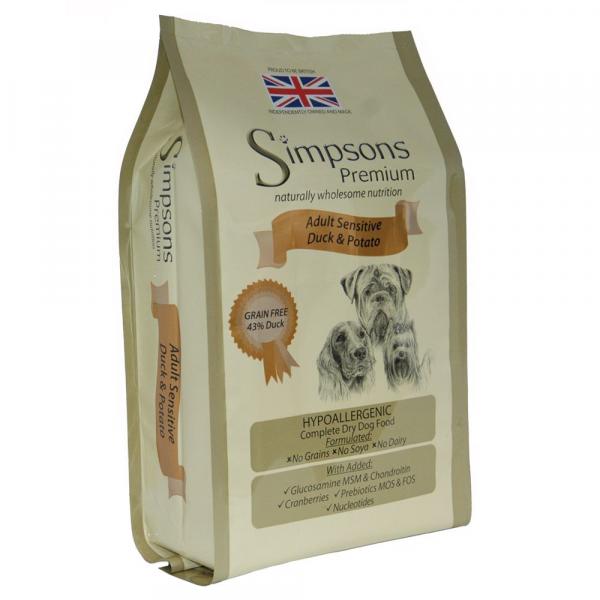 Simpsons Premium Adult Sensitive, kaczka z ziemniakami - 2 kg