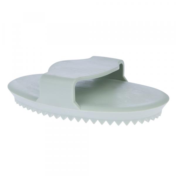 Kooa gumowa szczotka dla konia - Rozmiar L (dł. x szer. x wys.): ok. 16 x 11 x 4 cm (jasnozielona)