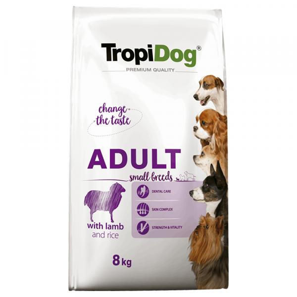 Tropidog Premium Adult Small, Jagnięcina i ryż - 2 x 8 kg