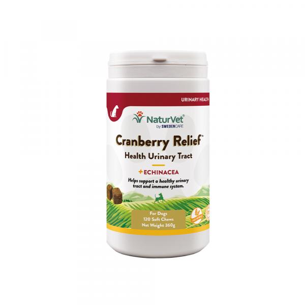 NaturVet Cranberry Relief - 120 tabletek do żucia