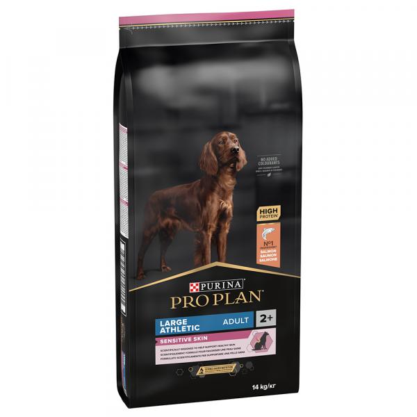 10 kg / 12 kg + 2 kg gratis! PURINA PRO PLAN, karma sucha dla psa, 12 kg / 14 kg - Large Athletic Adult Sensitive Skin, łosoś, 14 kg