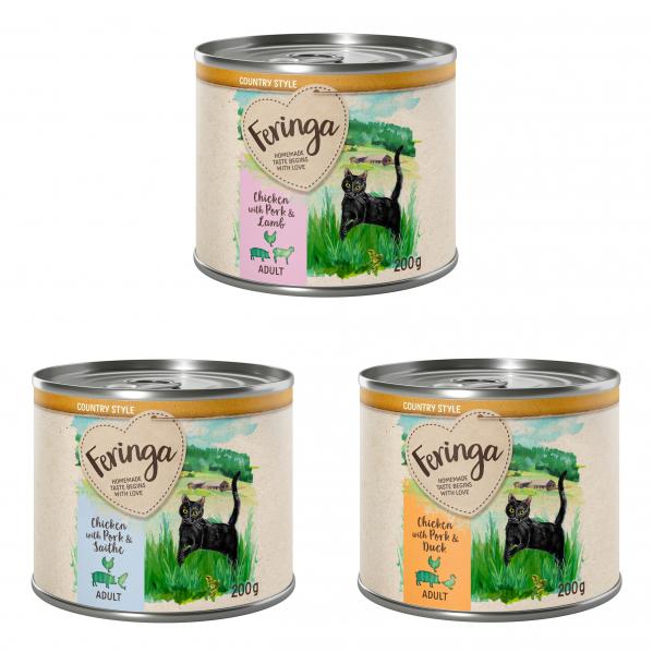 Feringa Country Style Menu, 6 x 200 g - Pakiet mieszany II: kaczka, jagnięcina, czarniak