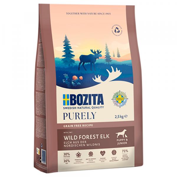 Bozita Dog Purely Grain Free Puppy & Junior, łoś - 2 x 2,5 kg