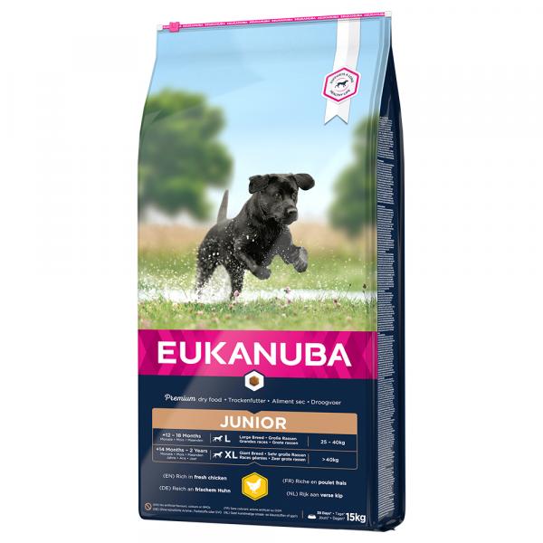 Eukanuba Junior Large Breed, kurczak - 2 x 15 kg