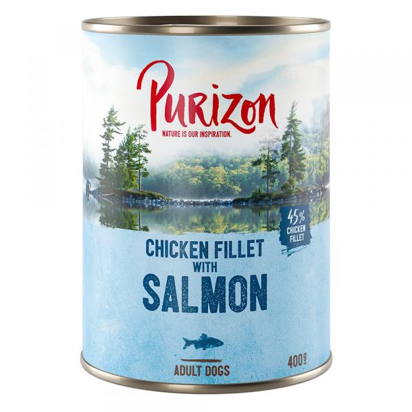 Purizon Adult, 12 x 400 g - Łosoś ze szpinakiem i kokosem