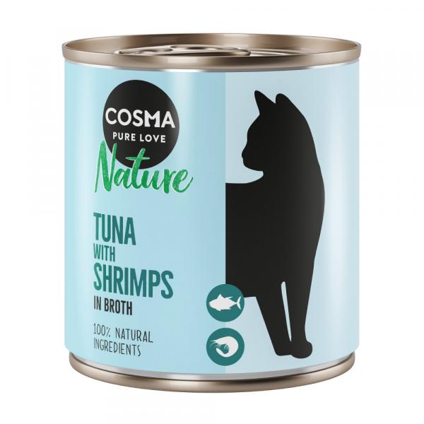 Cosma Nature, 6 x 280 g - Tuńczyk i krewetki