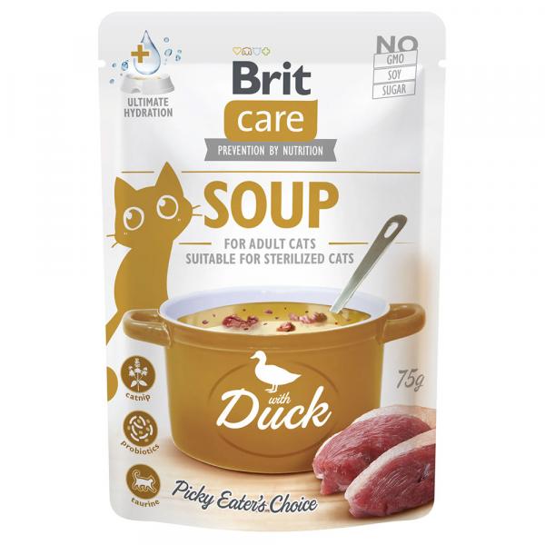 Brit Care zupa dla kotów, 15 x 75 g - Kaczka