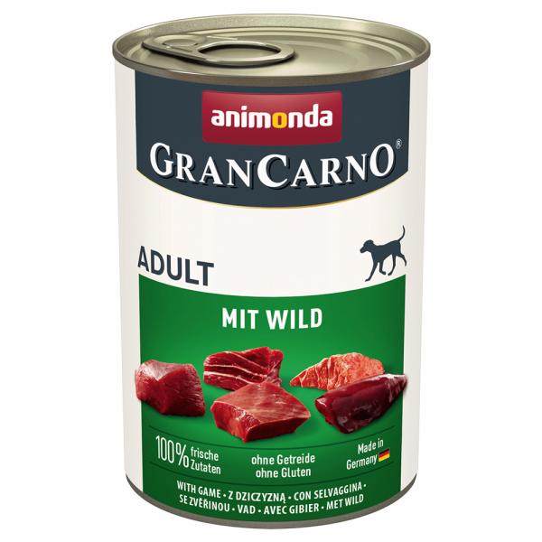 Megapakiet animonda GranCarno Original Adult, 24 x 400 g - Dziczyzna