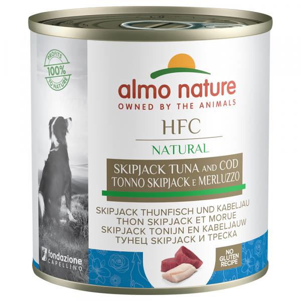 Almo Nature HFC, 6 x 280 g / 290 g - Tuńczyk bonito i dorsz, 290 g