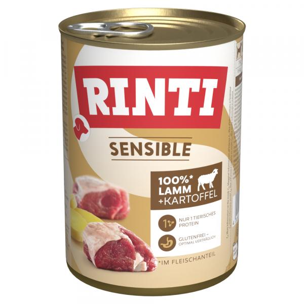 Megapakiet RINTI Sensible, 24 x 400 g - Jagnięcina z ziemniakami