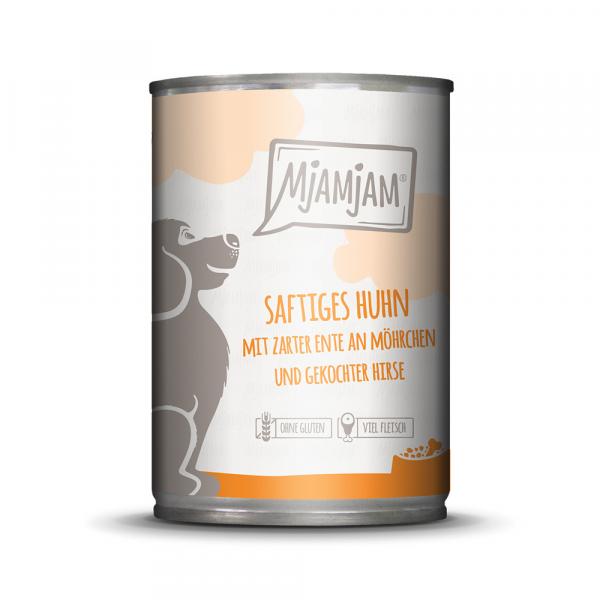 MjAMjAM Adult, 6 x 400 g - Soczysty kurczak z delikatną kaczką