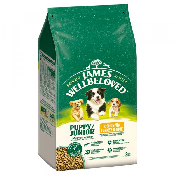 James Wellbeloved Junior Dog Hypoallergenic, indyk i ryż - 2 kg