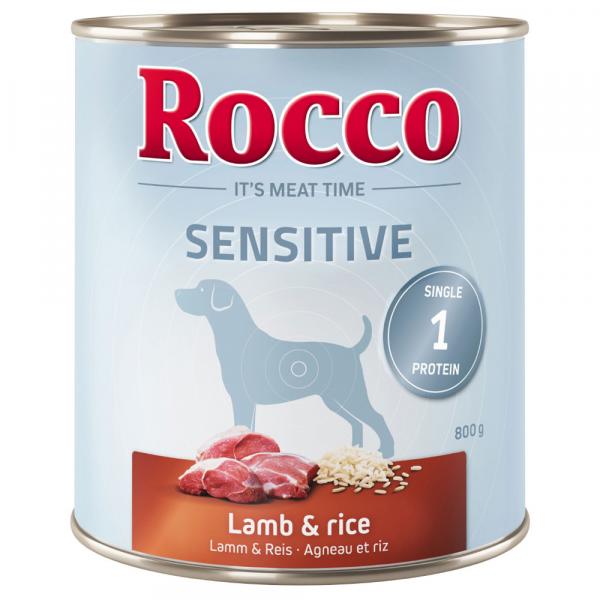 20 + 4 gratis! Rocco Sensitive, karma mokra dla psa, 24 x 800 g - Jagnięcina z ryżem