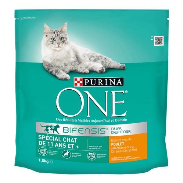 PURINA ONE Cat 11 lat i starsi kurczak, pełnoziarnista - 1,5 kg