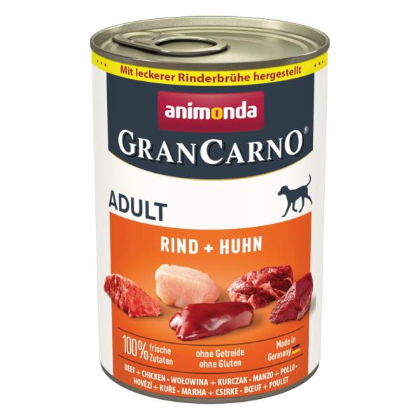 Animonda GranCarno Original Adult, 6 x 400 g - Wołowina z kurczakiem