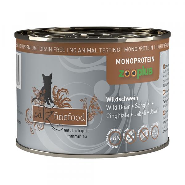 Catz finefood monoproteinowa zooplus 6 x 200 g - Dzik