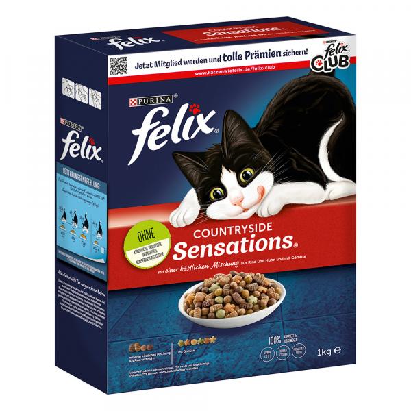 Felix Countryside Sensations, z wołowiną - 4 x 1 kg