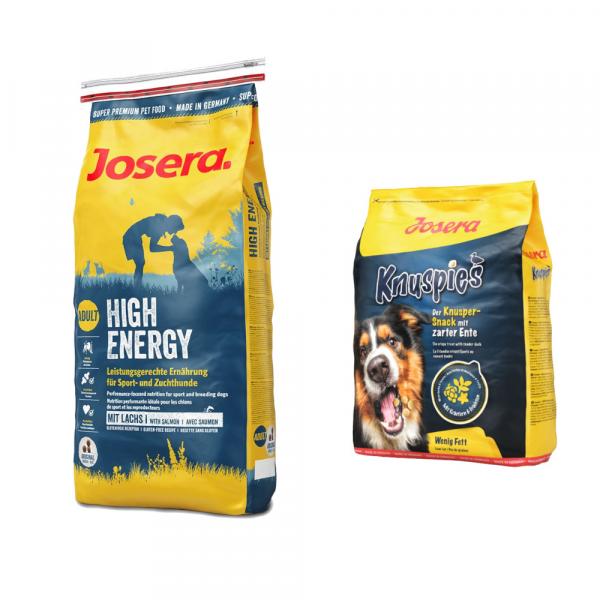 Josera: karma sucha dla psa, 12,5 kg + Knuspies, przysmak dla psa, 900 g gratis! - High Energy