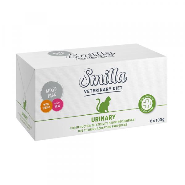 Pakiet mieszany Smilla Veterinary Diet, 8 x 100 g - Urinary: indyk + cielęcina