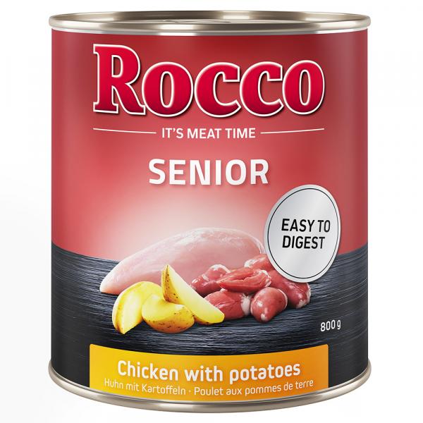 Rocco Senior, 6 x 800 g - Kurczak z ziemniakami