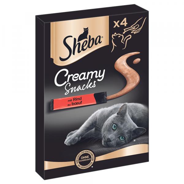 Sheba Creamy Snacks pasta dla kota - Wołowina, 4 x 12 g