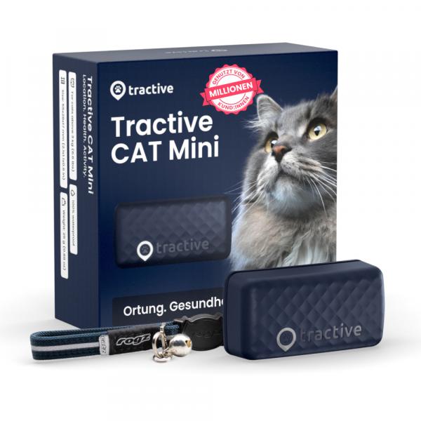 Tractive GPS CAT Mini, tracker dla kota - Ciemnoniebieski