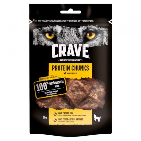 Crave Protein Chunks, wysokobiałkowy przysmak dla psa - Kurczak, 55 g