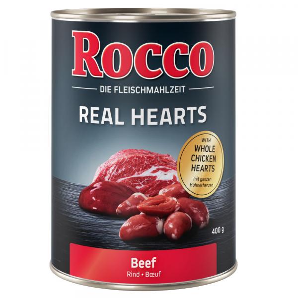 Rocco, 1 x 400 g - Real Hearts: Wołowina z całymi sercami kurczaka