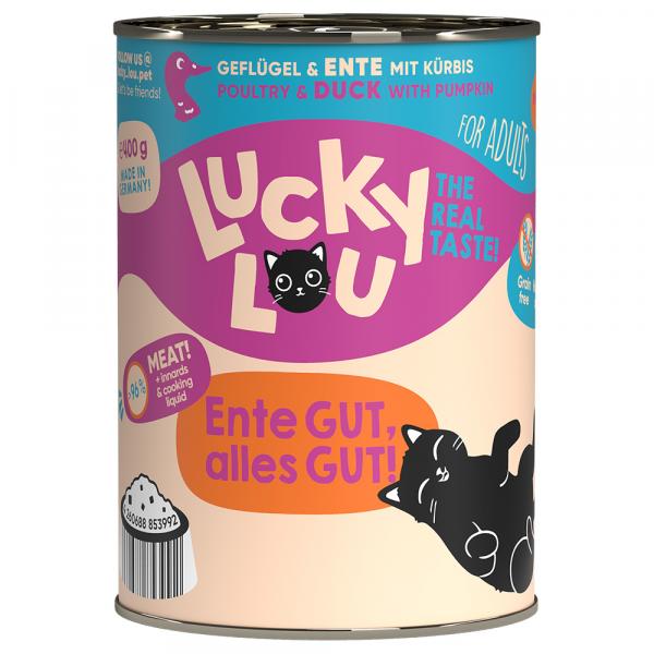 Lucky Lou Adult, 6 x 400 g - Drób i kaczka