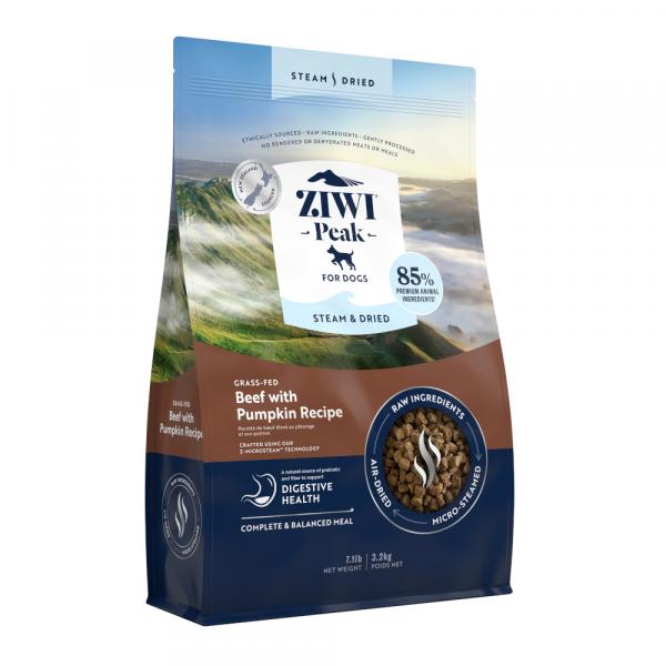 Ziwi Peak Steam & Dried, wołowina z dynią - 3,2 kg