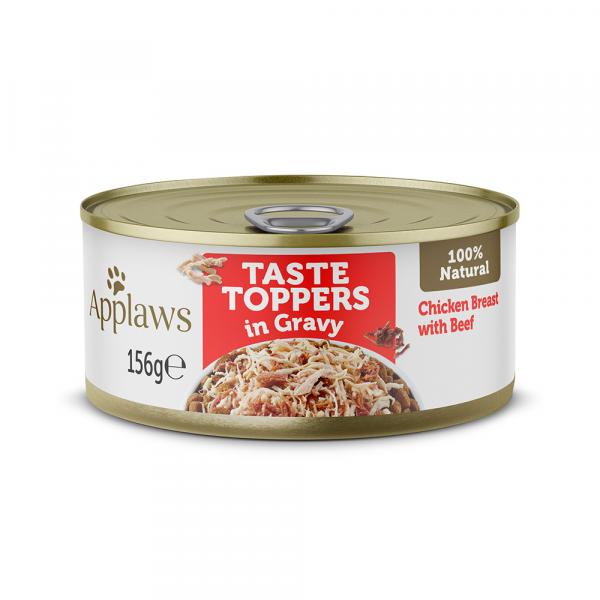 50% taniej! Applaws Taste Toppers, karma uzupełniająca dla psa, 6 x 156 g - W sosie, kurczak z wołowiną