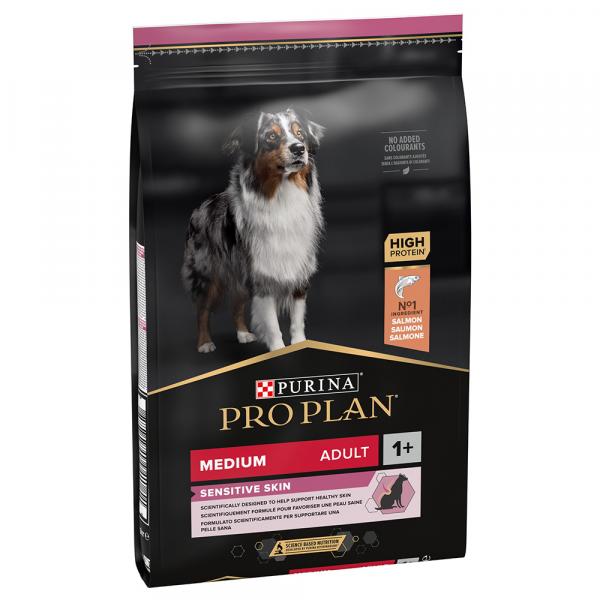 PURINA PRO PLAN Medium Adult Sensitive Skin, łosoś i ryż - 7 kg