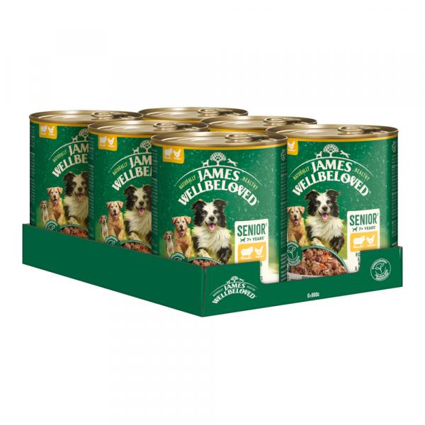 James Wellbeloved Senior Dog Hypoallergenic, jagnięcina i kurczak - 24 x 800 g