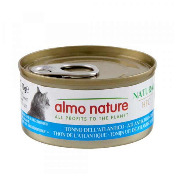 5 + 1 gratis! Almo Nature HFC Natural, 6 x 70 g - Tuńczyk atlantycki