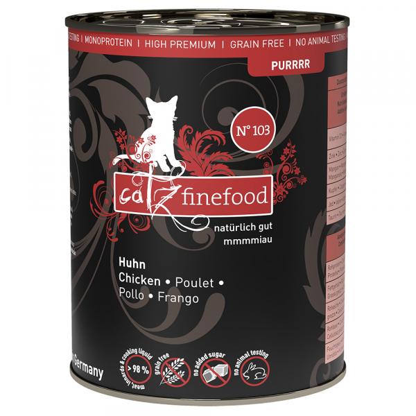 Catz Finefood Purrrr w puszkach, 12 x 400 g / 375 g - No. 103, kurczak, 400 g