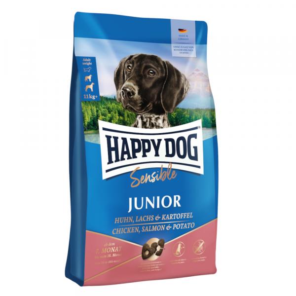 Happy Dog Supreme Sensible Junior, kurczak, łosoś i ziemniaki - 10 kg