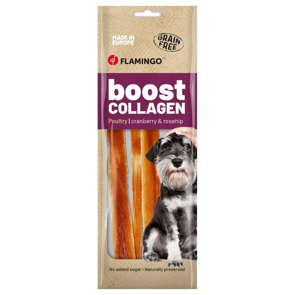 Flamingo Boost kolagenowe paski z kurczaka - 60 g