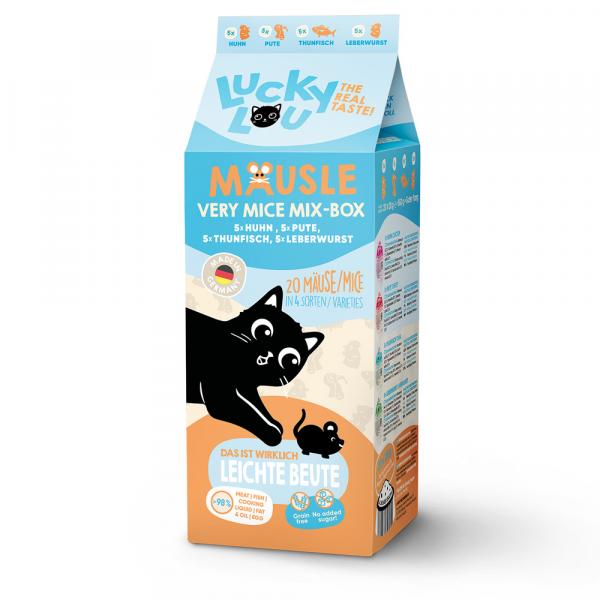 Pakiet mieszany Lucky Lou Mausle - 20 x 28 g Mix Selection (4 smaki)