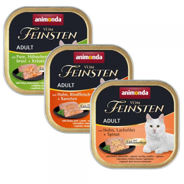 Pakiet mieszany animonda vom Feinsten, 32 x 100 g - Z nadzieniem (3 smaki)