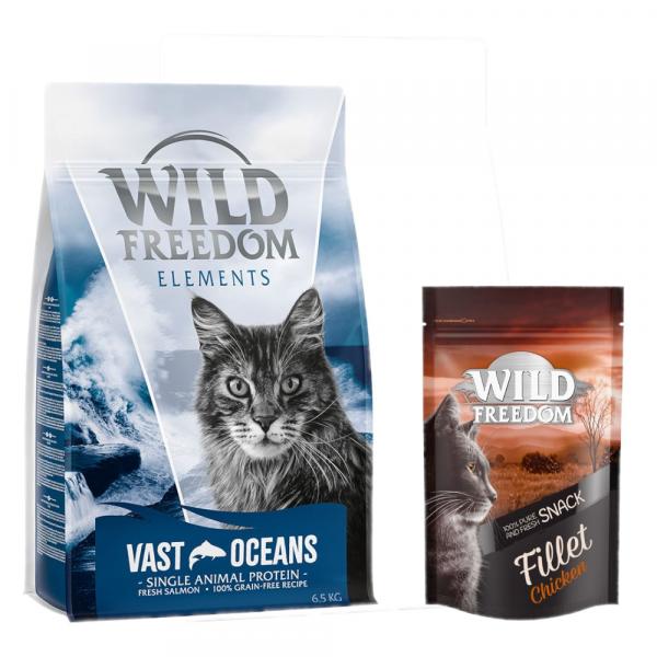 6,5 kg Wild Freedom, karma sucha dla kota + Wild Freedom Filet Snacks, kurczak, 100 g gratis! - Adult \