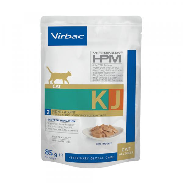 Virbac Veterinary HPM Cat Kidney & Joint KJ2 - 12 x 85 g