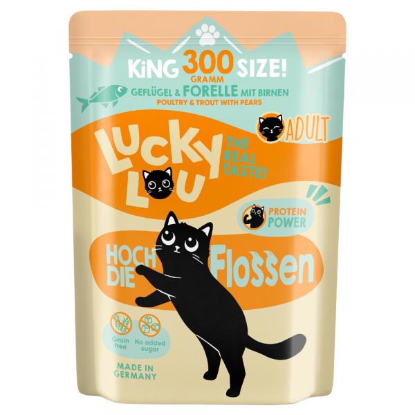 Lucky Lou Adult, 6 x 300 g - Drób i pstrąg