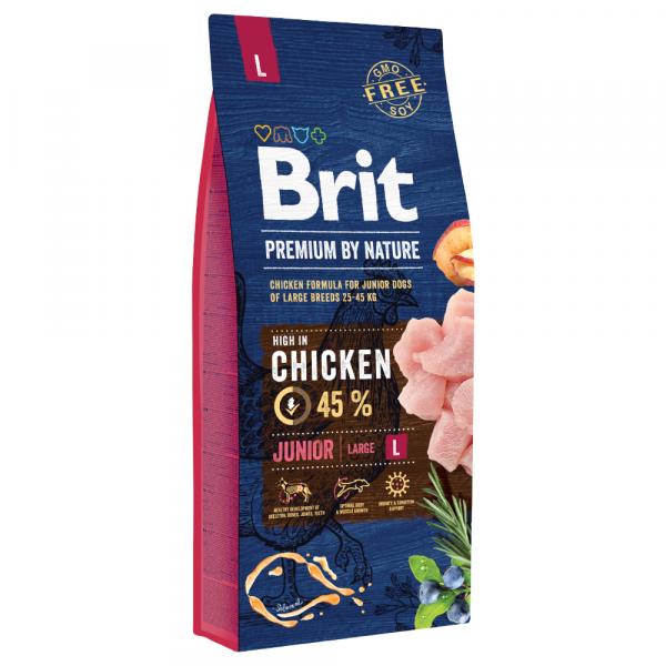 Brit Premium by Nature Junior Large Breed, kurczak - 2 x 15 kg