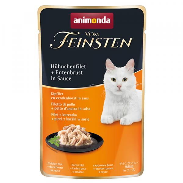 Animonda vom Feinsten Adult w sosie, 18 x 50 g - Filet z kurczaka i pierś z kaczki w sosie