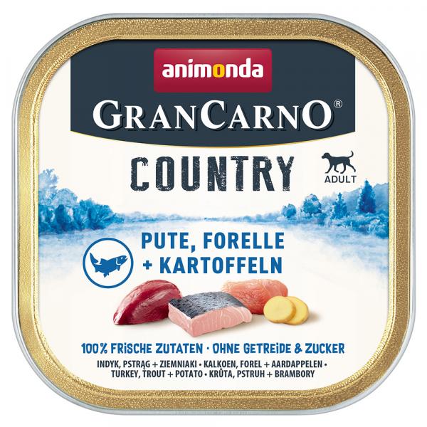 Pakiet animonda GranCarno Adult Country, 44 x 150 g - Indyk, pstrąg i ziemniaki