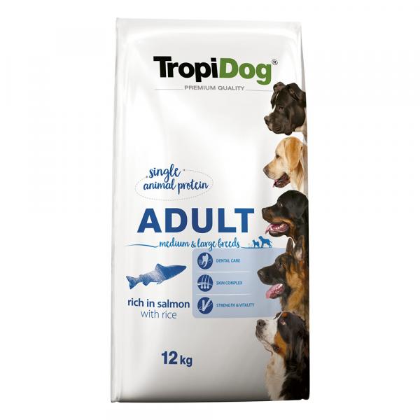 Tropidog Premium Adult Medium & Large, łosoś - 2 x 12 kg