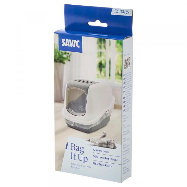 Savic kuweta dla kota Robin - Uzupełnienie: Bag it Up Litter Tray Bags, Maxi, 1 x 12 szt.