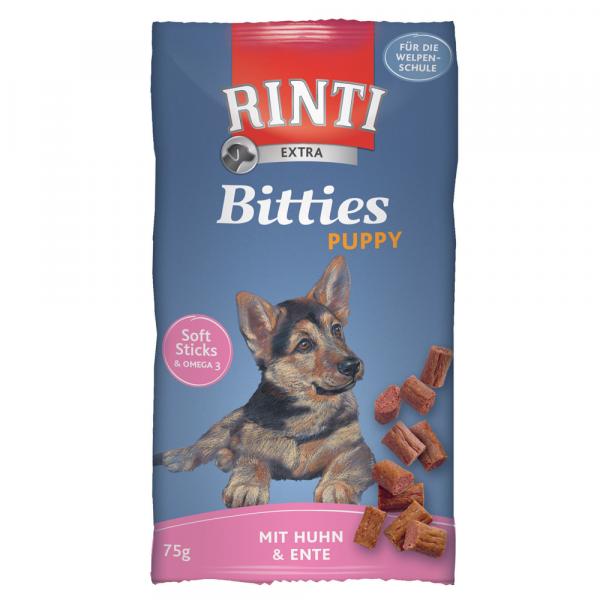 RINTI Bitties Puppy Kurczak - Kurczak z kaczką, 5 x 75 g