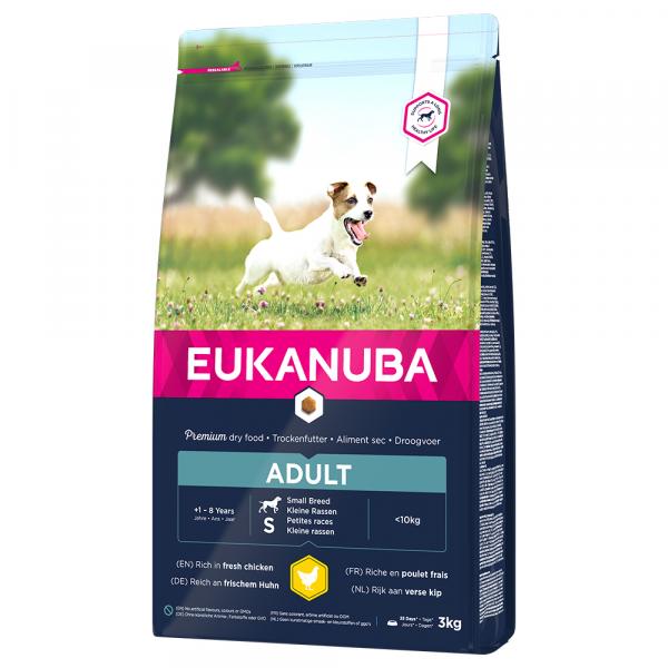 Eukanuba Adult Small Breed, kurczak - 2 x 3 kg